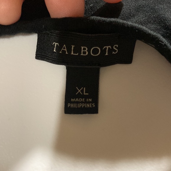 Talbots black tank with decorative trim - Picture 3 of 4